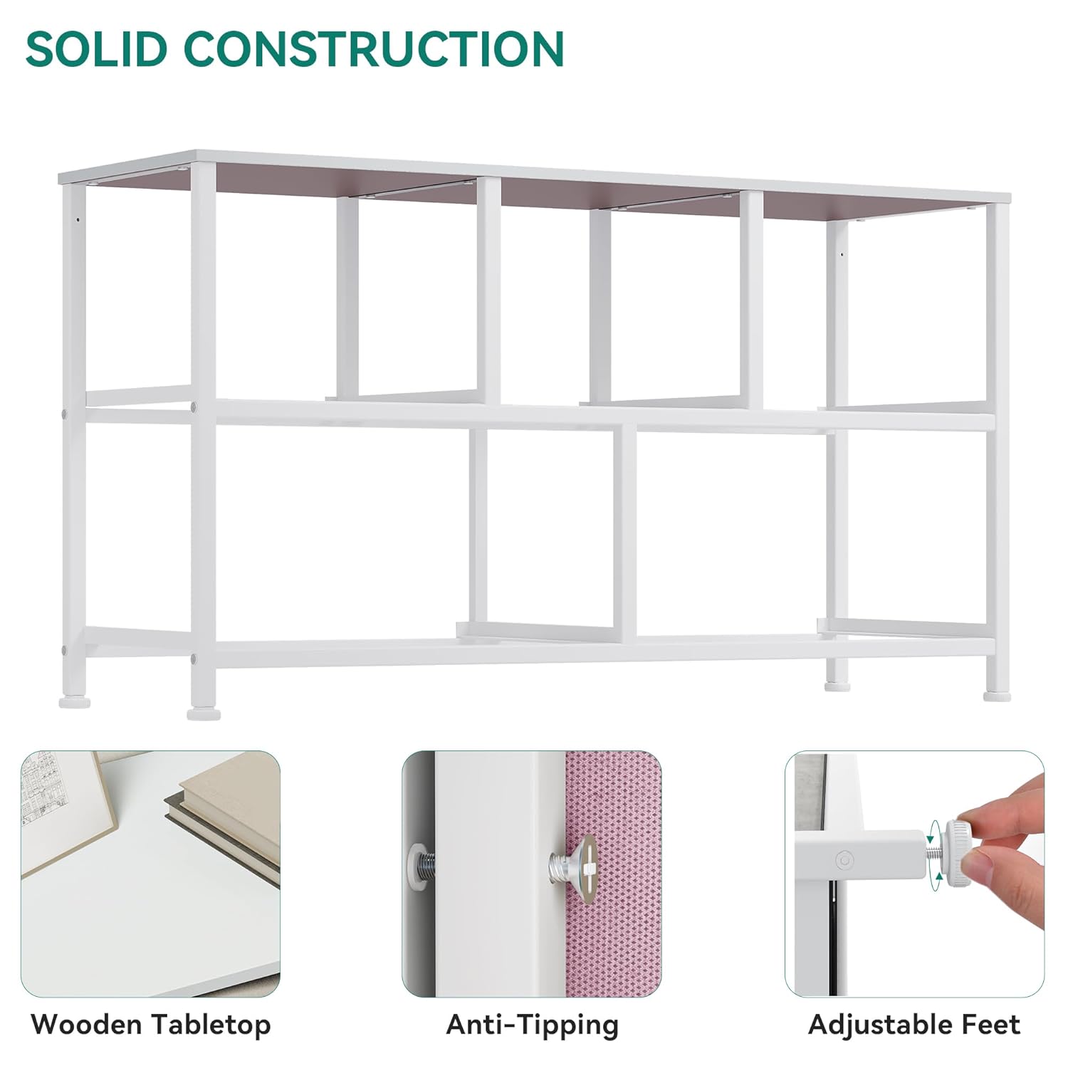 YITAHOME Dresser for Room with 5 Drawers - Fabric Storage Tower, Long Fabric Dresser, Organizer Unit for Closet, Hallway