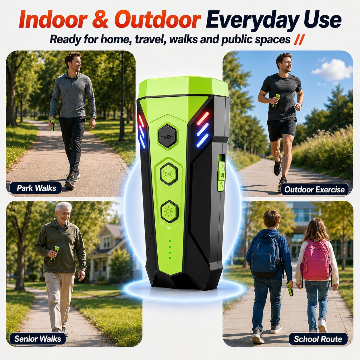Dog Bark Deterrent Devices-3X Ultrasonic Anti Barking Device for Dogs,50 FT Range Barks No More Indoors Neighbor Outdoors with Flashlight,Portable Rechargeable Training Tool Bark Control for Dog