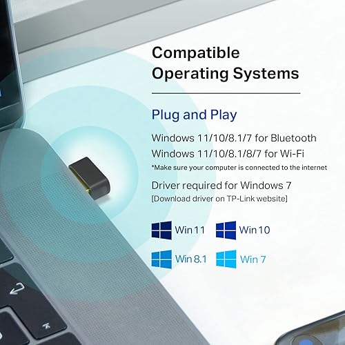 Miniatura 7 de TP-Link Nano Adaptador USB 2-en-1 Bluetooth WiFi AC600 (Archer T2UB Nano) - Bluetooth 4.2 con adaptador de red inalámbrica de doble banda 2.4G5G