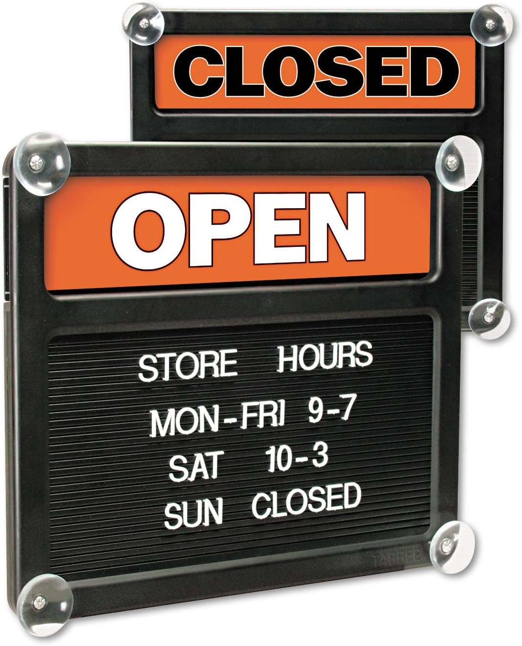 Amazon.com : Headline Sign 3727 Double-Sided Open/Closed Sign w/Plastic ...