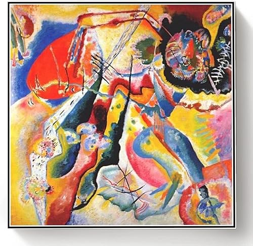 Wassily Kandinsky - Pintura por números para adultos, kits de pintura con manchas rojas por Wassily Kandinsky DIY pintura por números Kits sobre