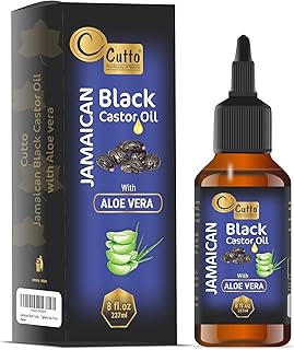 Sponsored Ad - Jamaican Black Castor Oil With Aloe Vera Oil (8 Fl.Oz/237 Ml), Traditional & Typical Handmade Roasted Casto...