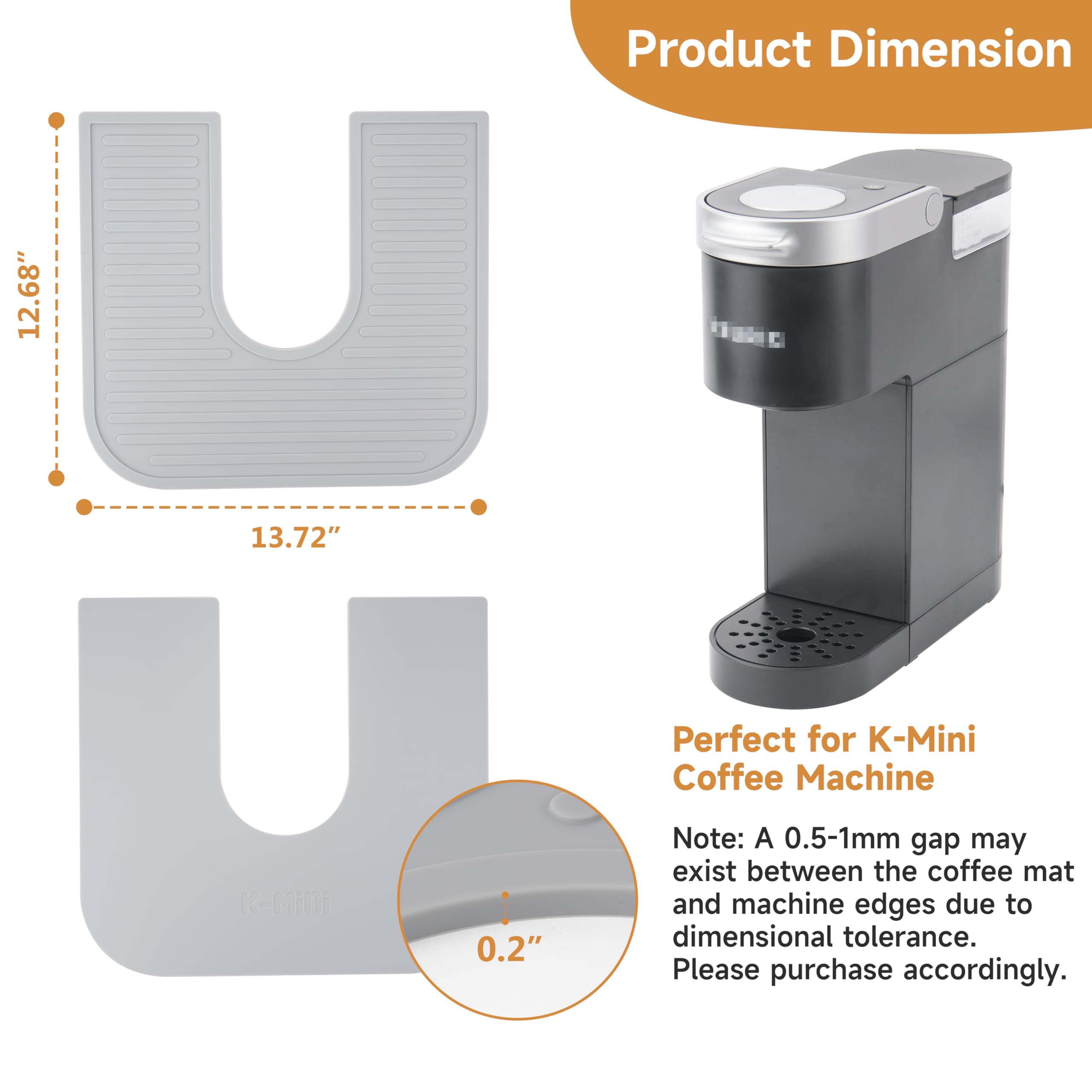 Keurig K-Mini Coffee Mat - Splash Proof! -2