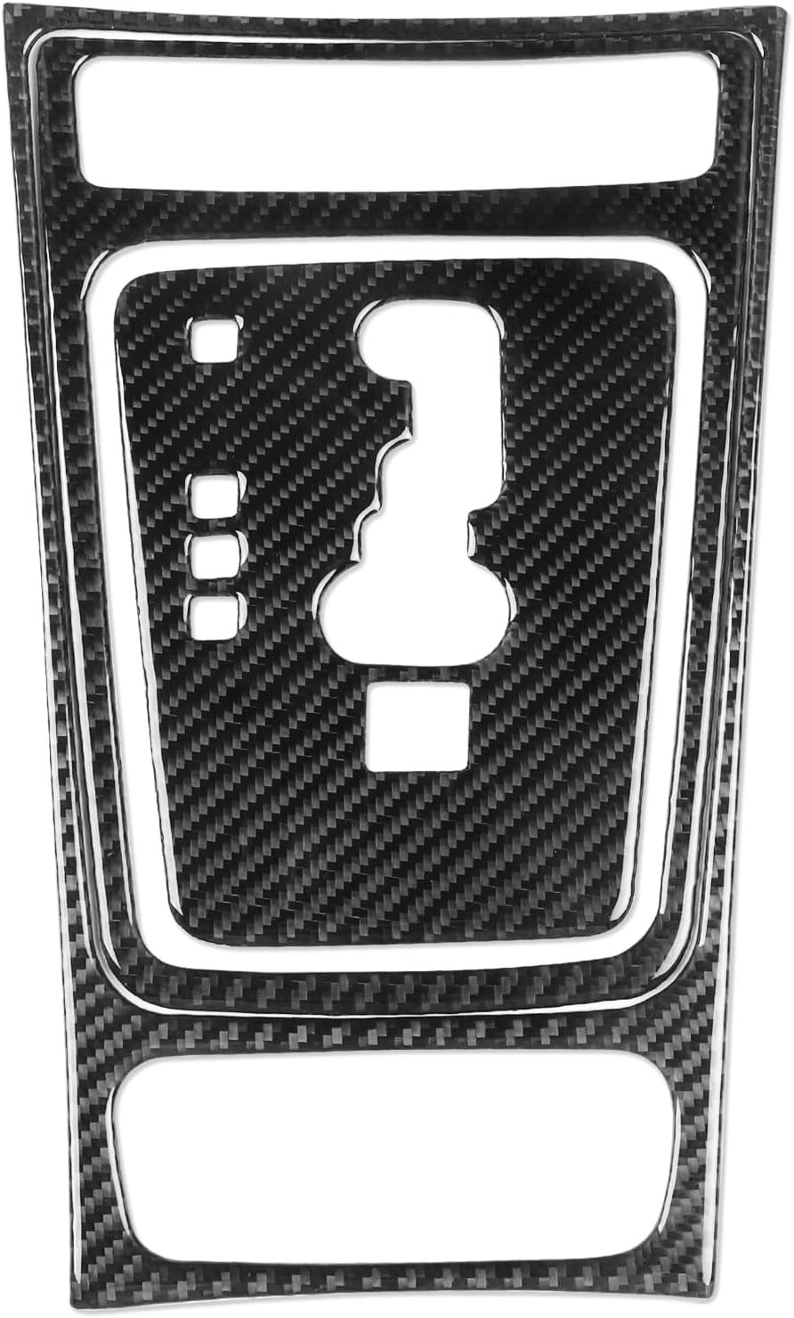 Real Black Carbon Fiber Car Center Console Automatic Gear Shift Control Sticker Set Compatible with Jeep Compass 2009-2016 Patriot 2009-2017[Sport/Latitude/Limited] Auto Interior Accessories