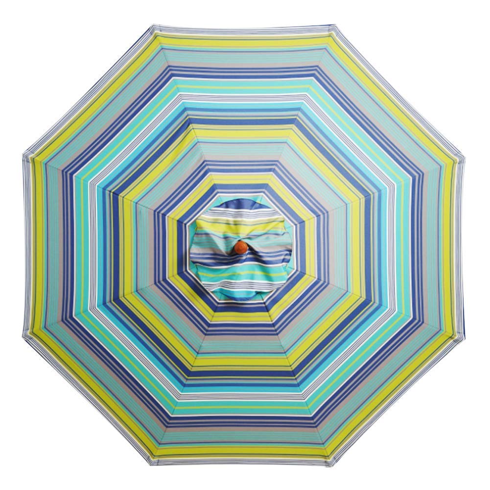 2,4 m/7,9 stopy parasol ogrodowy z baldachimem, składany, odporny na promieniowanie UV aluminiowy korbowy na balkon, taras, ogród, parasol zewnętrzny, osłona przeciwsłoneczna, dobry