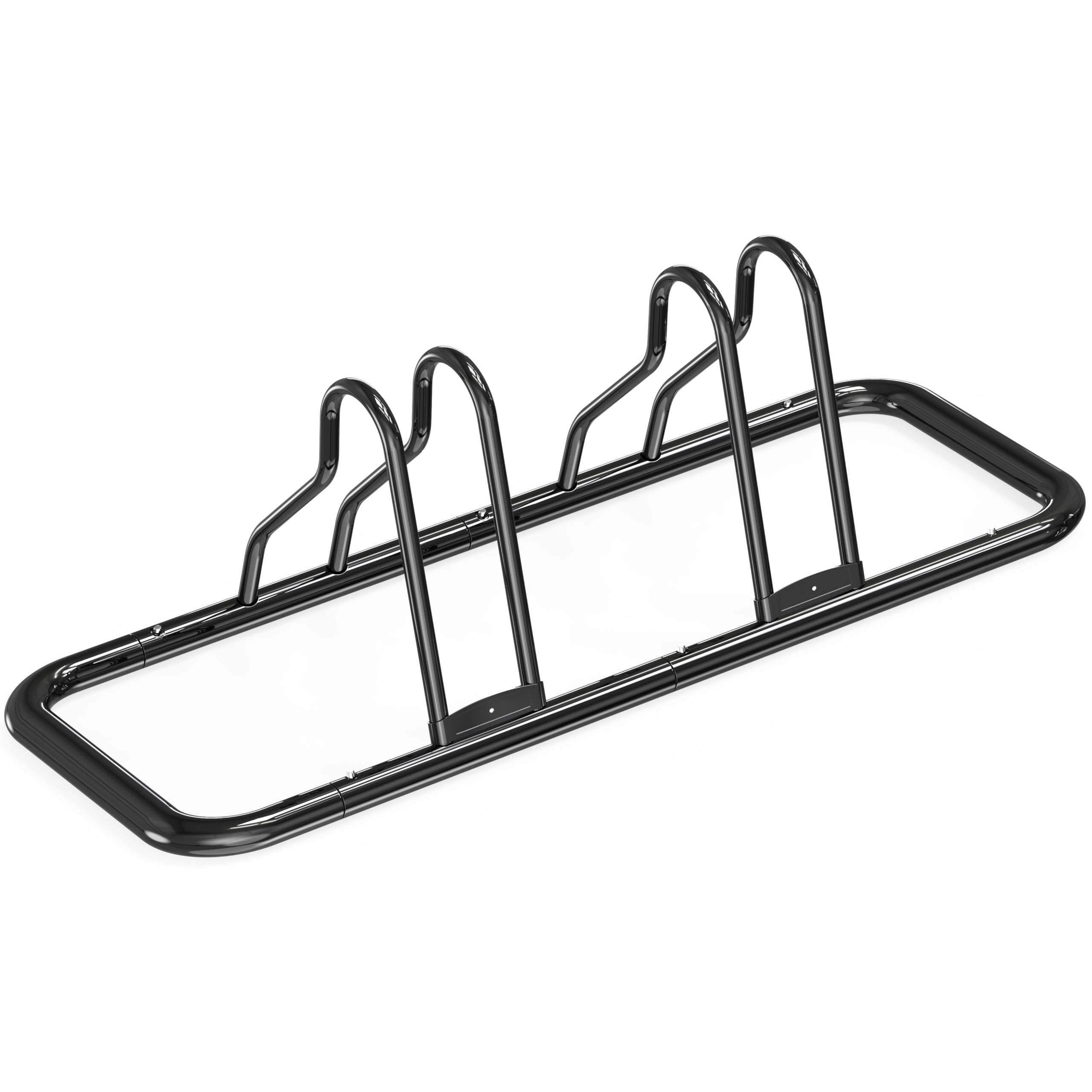 Simple Houseware 2-Bike Adjustable Floor Storage Rack for Garage, Black