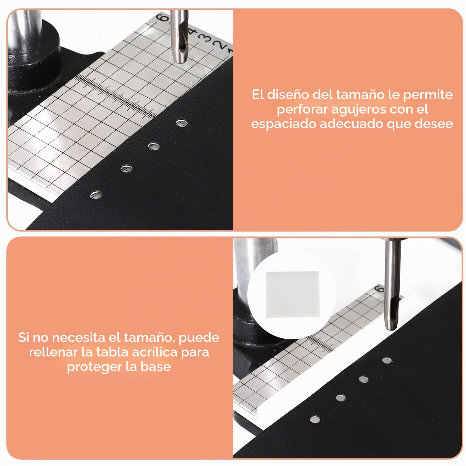Perforadora de mano de cuero, herramienta manual para manualidades y manualidades, estilo D