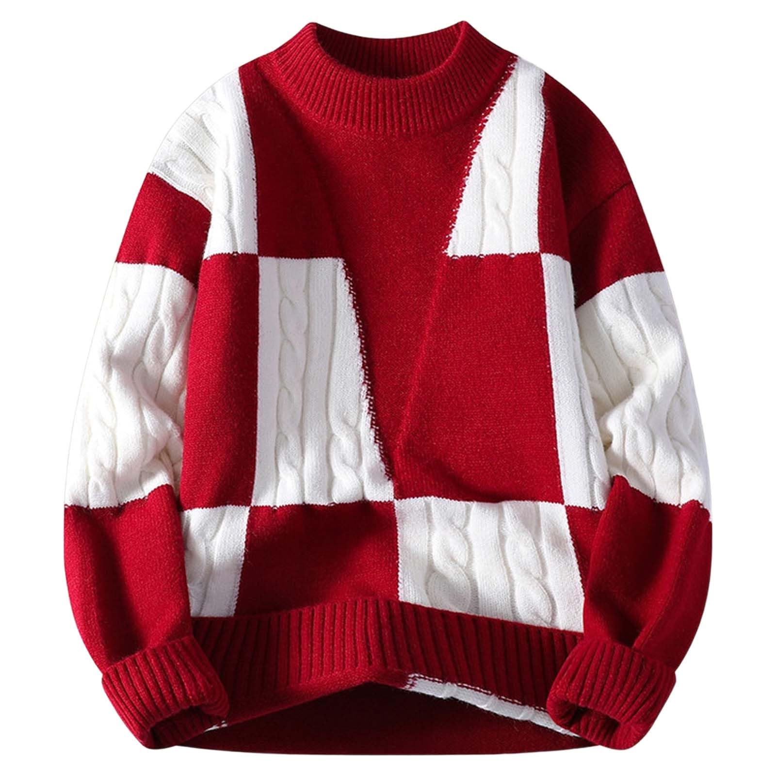 Suéter Informal de Manga Larga con Cuello para Uso Diario al Libre, de Color Grueso para otoño e Invierno, cómodo #153