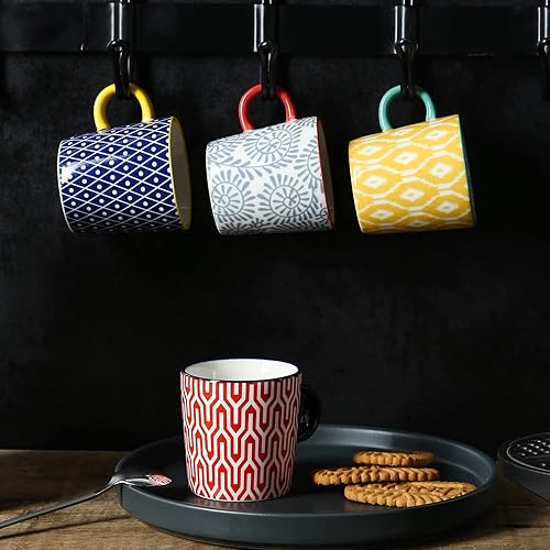 Miniatura 6 de KitchenTour - Juego de 4 tazas de porcelana de 4 onzas para máquina de café, tazas demitasse de cerámica para café con leche, café turco, Nespresso