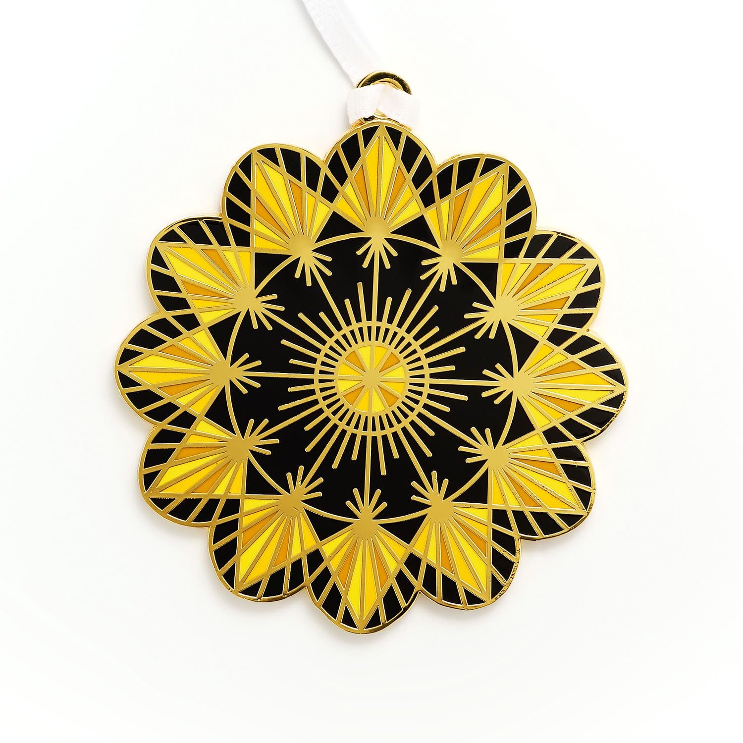 Ukrainian Christmas Hanging Ornament - Gold-Plated - Double-Sided Design by Ukrainian Artists VikaVita - 2023 Christmas Ornament by Dissent Pins