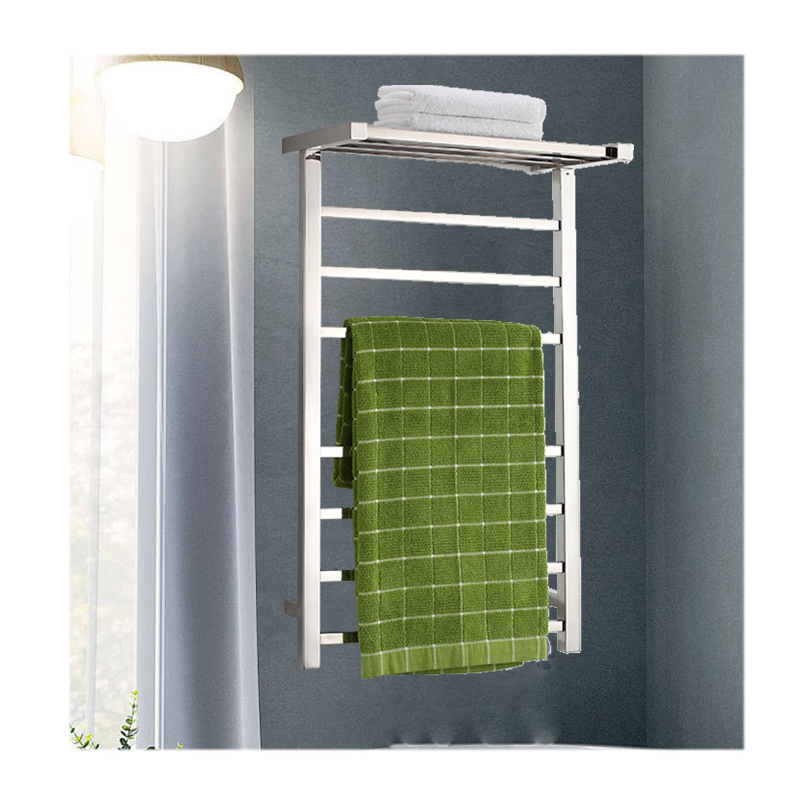 Étagère à serviettes électrique en acier pour éliminer l'humidité de vos draps de bain