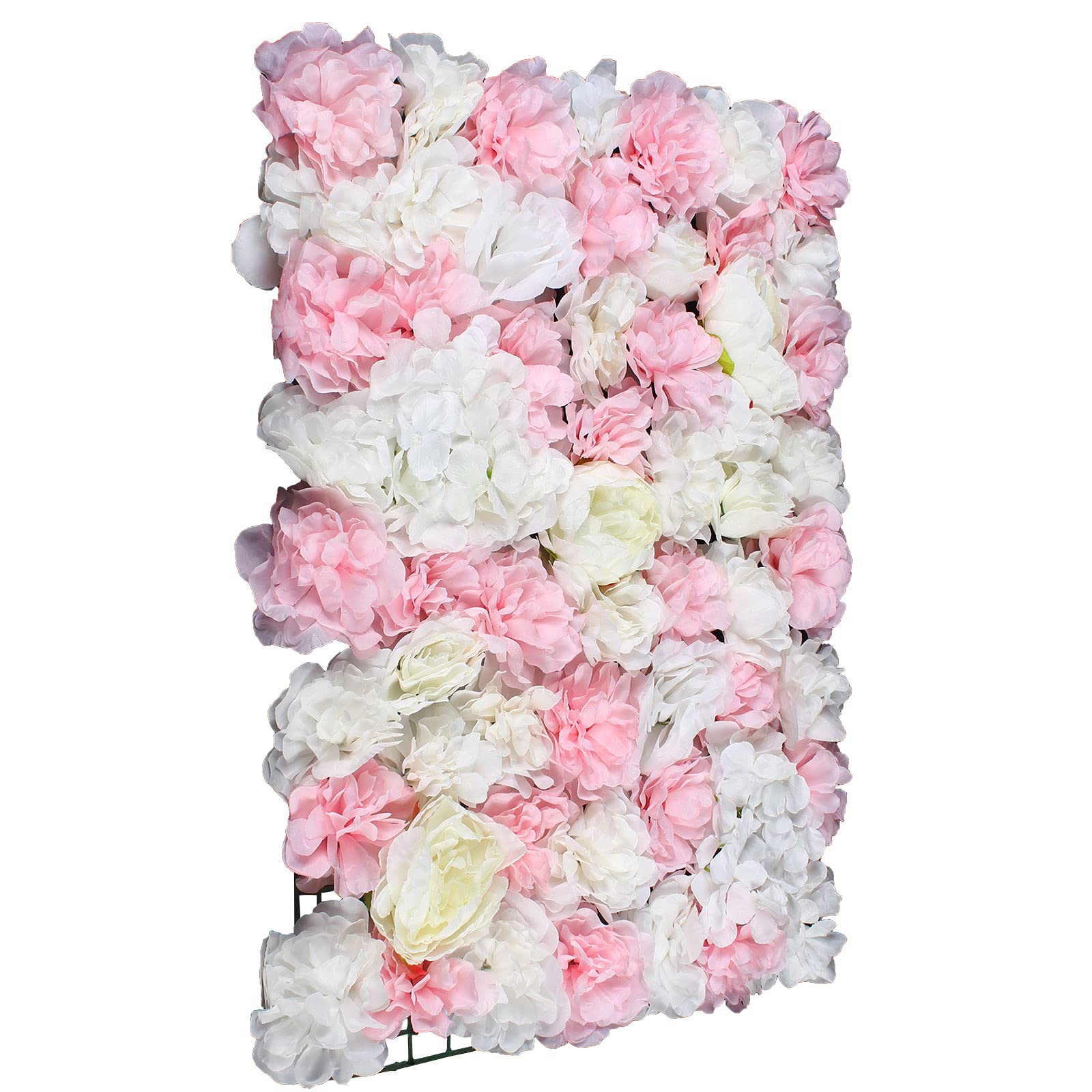 6 paneles de pared para plantas artificiales, flores decorativas, peonías realistas, hortensias, boda, jardín, balcón, hotel, 60 x 40 cm