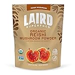 Laird Superfood Organic Reishi Mushroom Powder for Immune Support and Stress Relief, 3.17 oz. Bag, Pack of 1