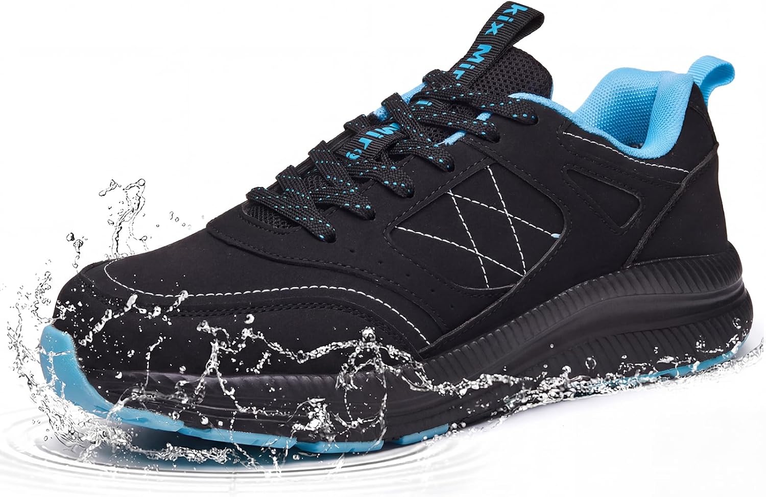 Wide Steel Toe Shoes Women, Waterproof Non Slip Lightweight Indestructible Safety Sneakers for Construction