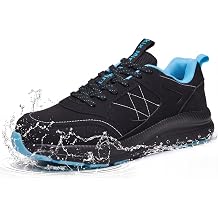 Wide Steel Toe Shoes for Women, Waterproof Non Slip Puncture Proof Lightweight Work Safety Sneakers for Industrial, Construction and Warehouse