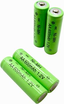 ASC Solar Light AA Ni-MH 600mAh Rechargable Batteries Pack of 12 96 pcs x AA 600mAh
