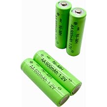 ASC Solar Light AA Ni-MH 600mAh Rechargable Batteries Pack of 12 96 pcs x AA 600mAh