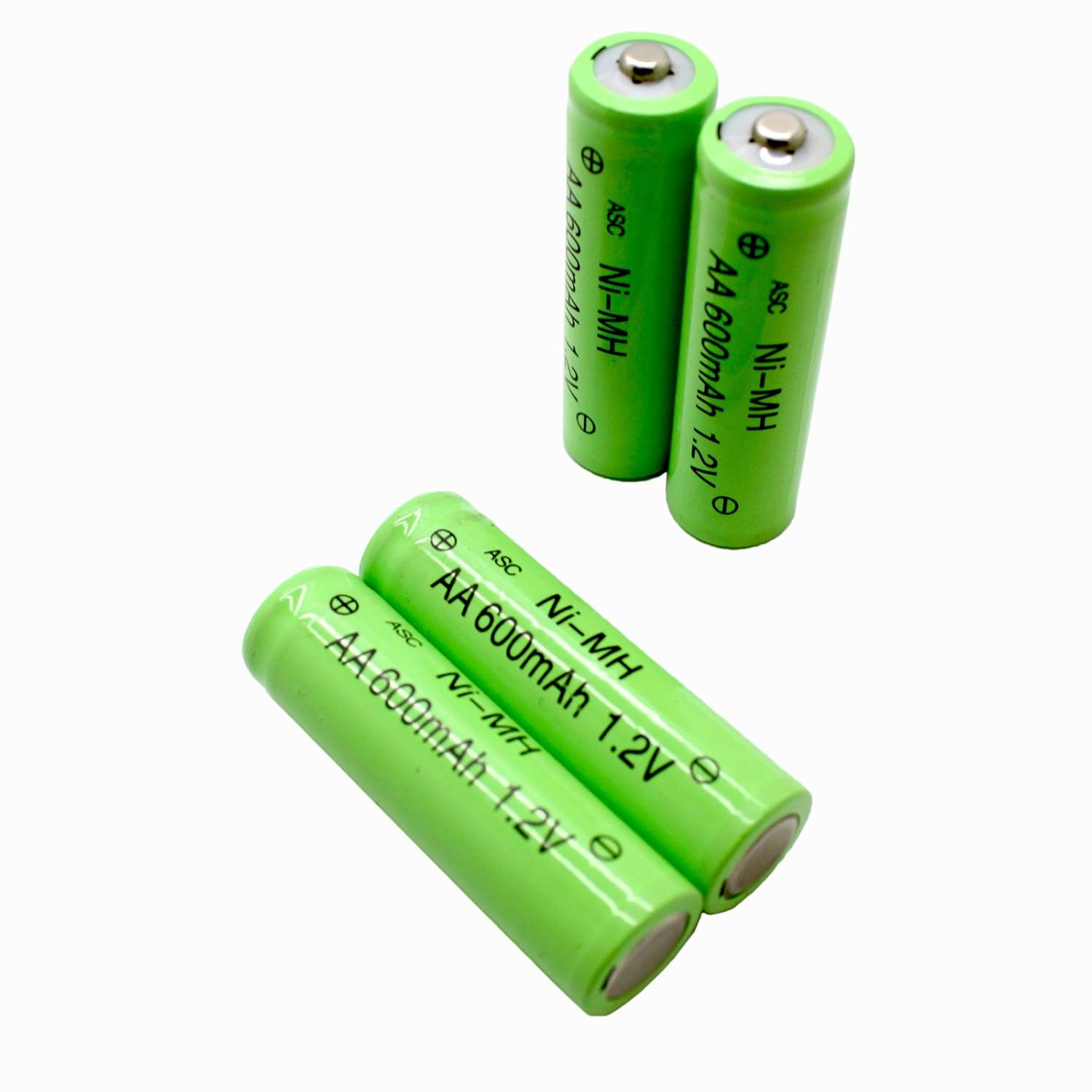 ASC Solar Light AA Ni-MH Rechargable Batteries Pack of 12 AA 600mAh