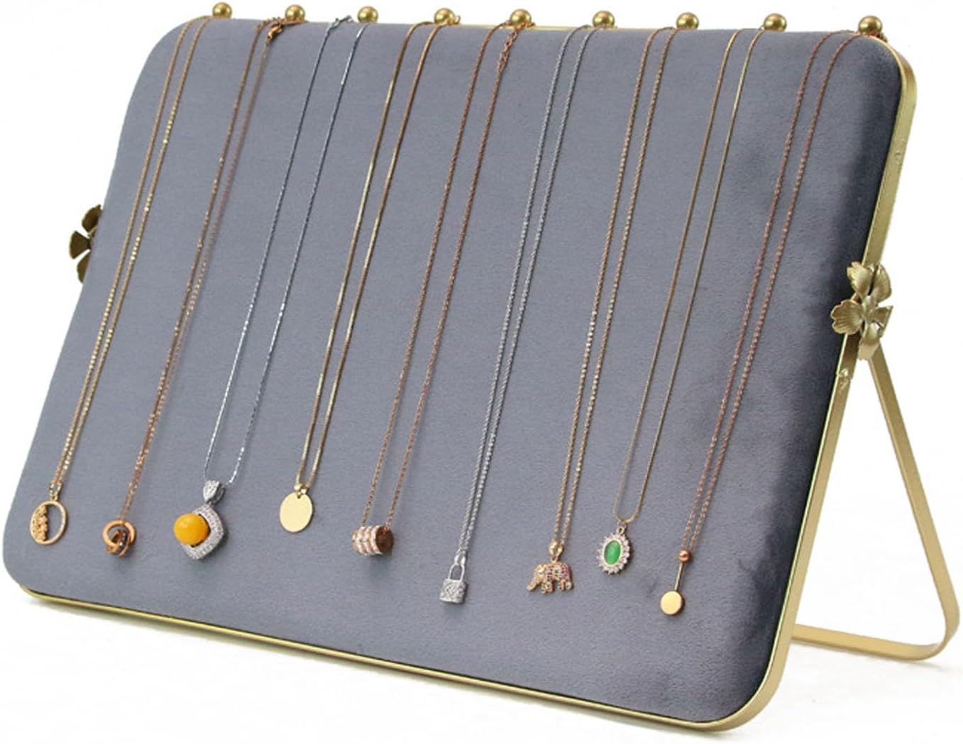TANG SONG Permanent Velvet Jewelry Necklace Chain Display Stand for Vendors image 4