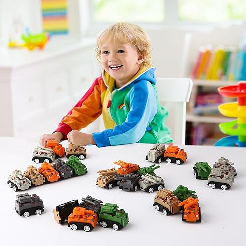 Miniatura 3 de 30 mini autos de tracción para niños, niños pequeños de 3 a 8 años de edad, juego de vehículos a granel de carreras, regalos de fiesta, caja de