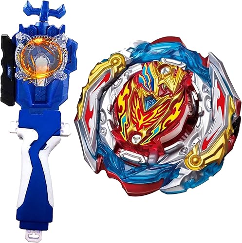 Miniatura 140 de Metal Fusion Games Blade Toy Set Sparking Launcher Grip Bey Battling Top Burst Booster B-122 Starter Geist Fafnir.8'.Ab Left Right Launcher