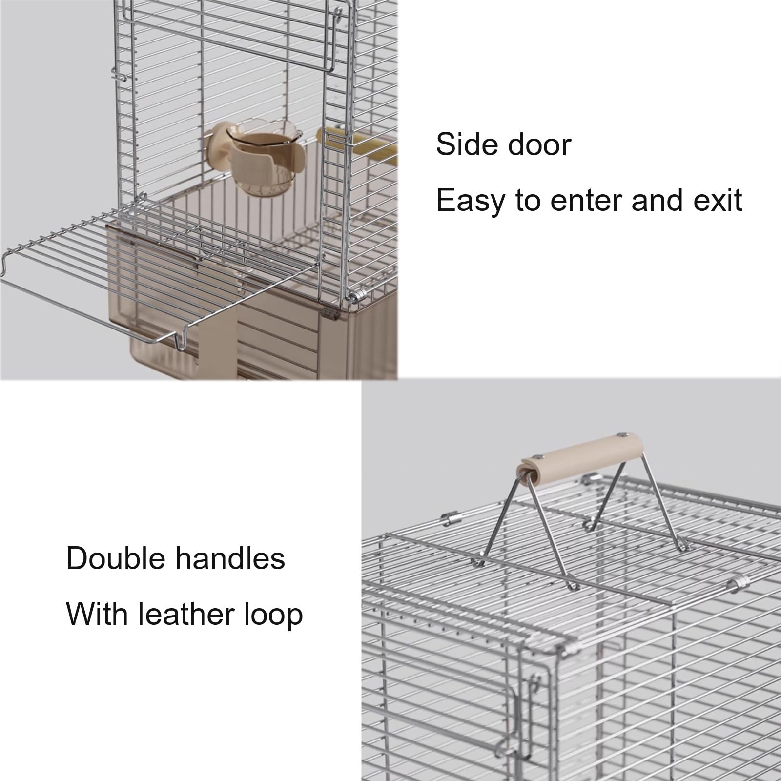 Jaula de vuelo para mascotas pequeñas y medianas, jaula plegable ideal para viajar y bañarse, portátil y fácil de usar, conveniente para dueños de mascotas