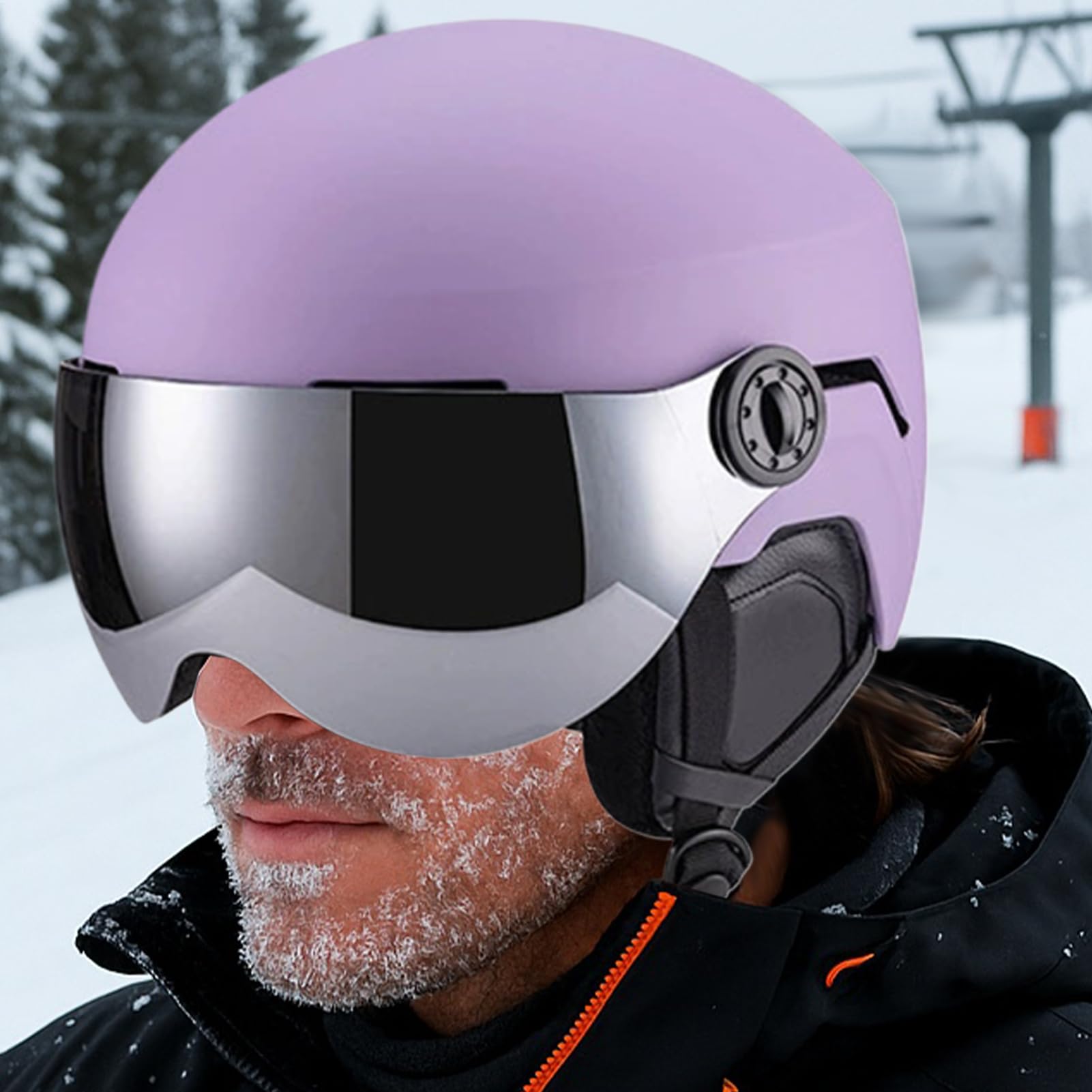 Casque De Snowboard,Équipement De Snowboard Antichoc Et Chaud | Casque De Neige Pour Temps Froid Avec Visière | Pour Hommes Femmes Adultes Ski Sports Extérieur