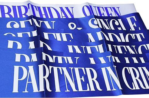 Miniatura 5 de Snogisa Paquete de 10 bandas de cumpleaños Queen para mujer, juego de bandas de escuadrón de cumpleaños, divertidos suministros de fiesta de