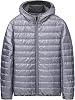 Mens Puffer Jacket Lightweight Packable Down Coat Zip up Quilted Hooded Jacket Warm Padded Jackets Thermal Winter Coat