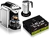 Nespresso Professional Zenius Automatic Coffee Machine with Aeroccino4 Milk Frother and 100 Coffee Capsules, Ideal for Small Offices – Silver