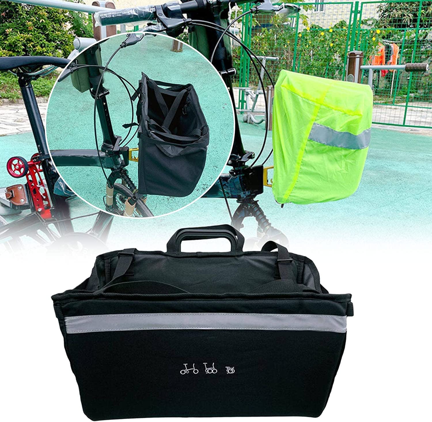 BROMPTON ブロンプトン 折り畳み自転車 バスケット 袋 カゴ 新品未使用 Amazon.co.jp: ブロンプトングアクセサリー用折りたたみ自転車フロント