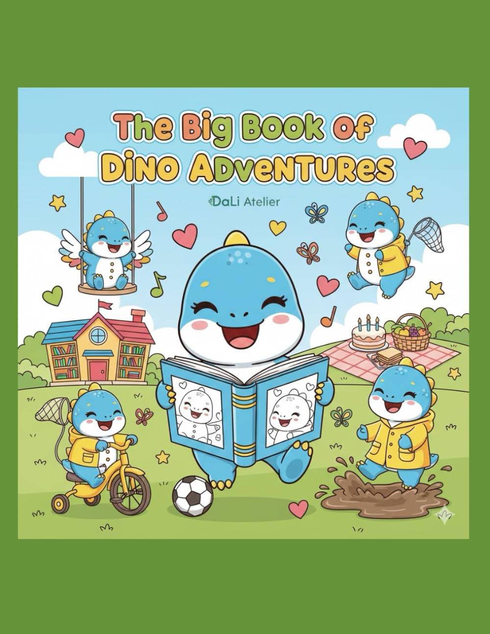 The Big Book of Dino Adventures: A Fun Dinosaur Coloring Book for Kids Ages 4–8 with Cute Characters and Easy Pages