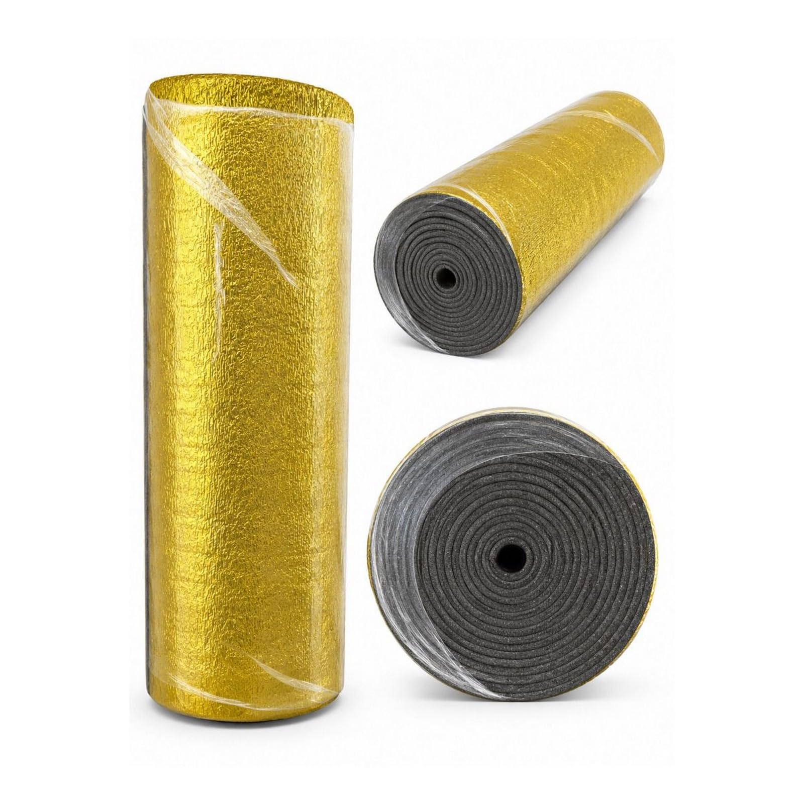 5mm Gold Laminate Underlay Foil Damp Proof Membrane Moisture Barrier Underlayment Covers Covers 75m²(5 x Rolls)