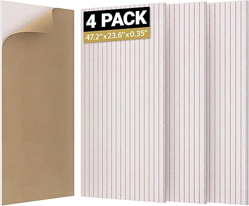 Miniatura 21 de TONOR Paneles de pared acústicos de doble capa autoadhesivos, paquete de 4 paneles de 47.2"x23.6"x0.72", paneles de pared de alta densidad grandes