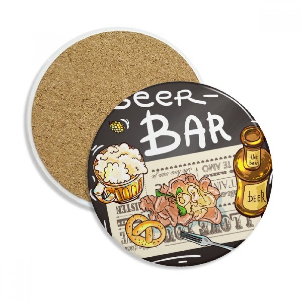 Coaster en céramique pour bière gourmet et pain dessous de verre absorbant multicouleur