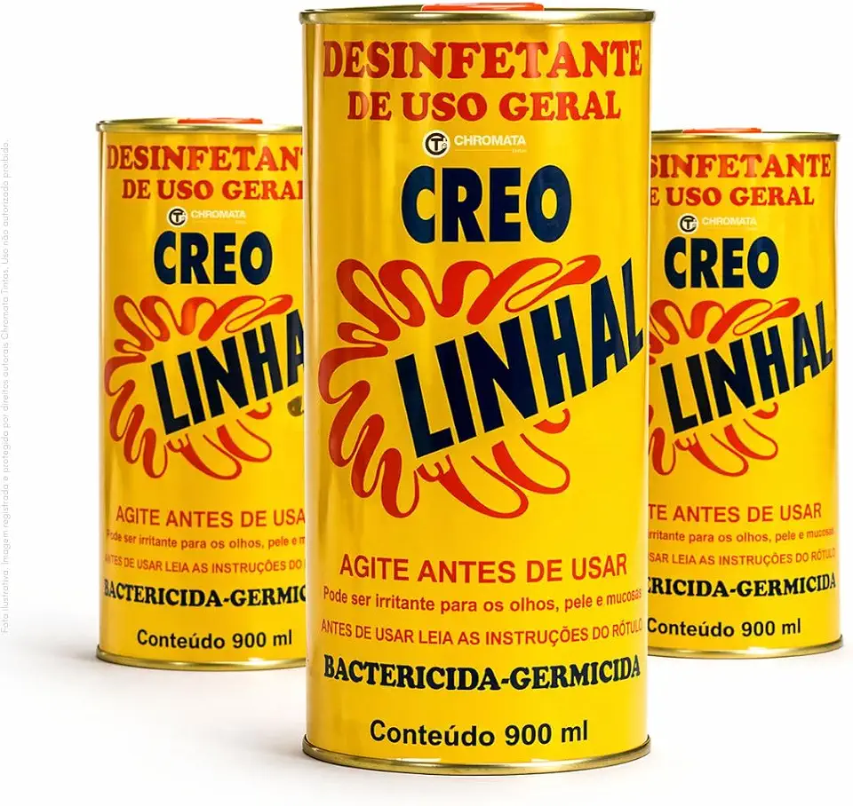 Chromata Tintas - Creolina Linhal Original Desinfetante Concentrado Limpeza Pesada Elimina Mau Cheiro e Afasta Insetos Uso Externo 2,7L Rende mais