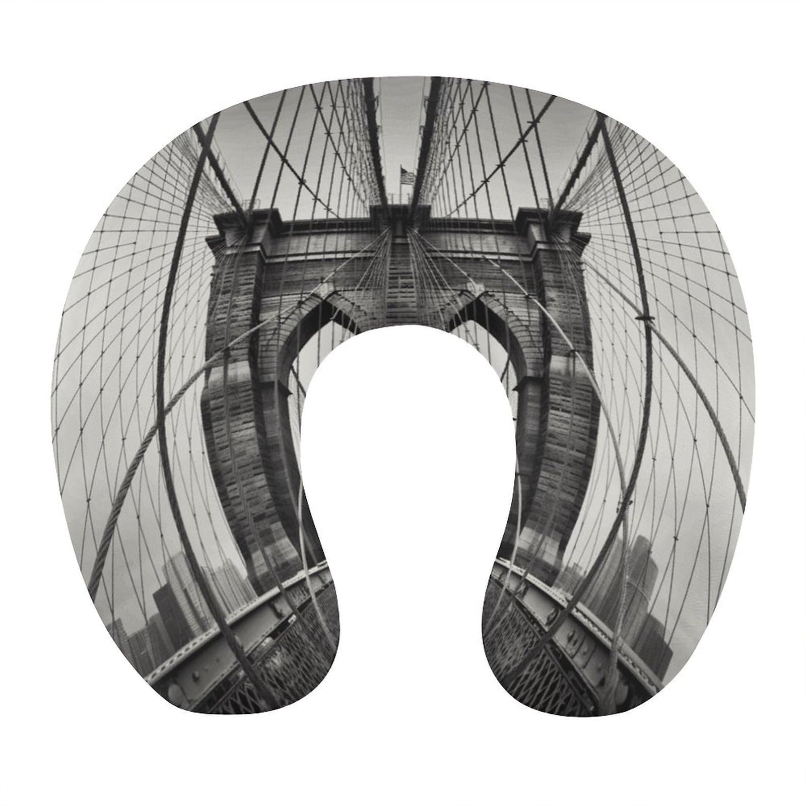 Btcowzrv Style Brooklyn Bridge U Shaped Neck Pillow Travel Pillows