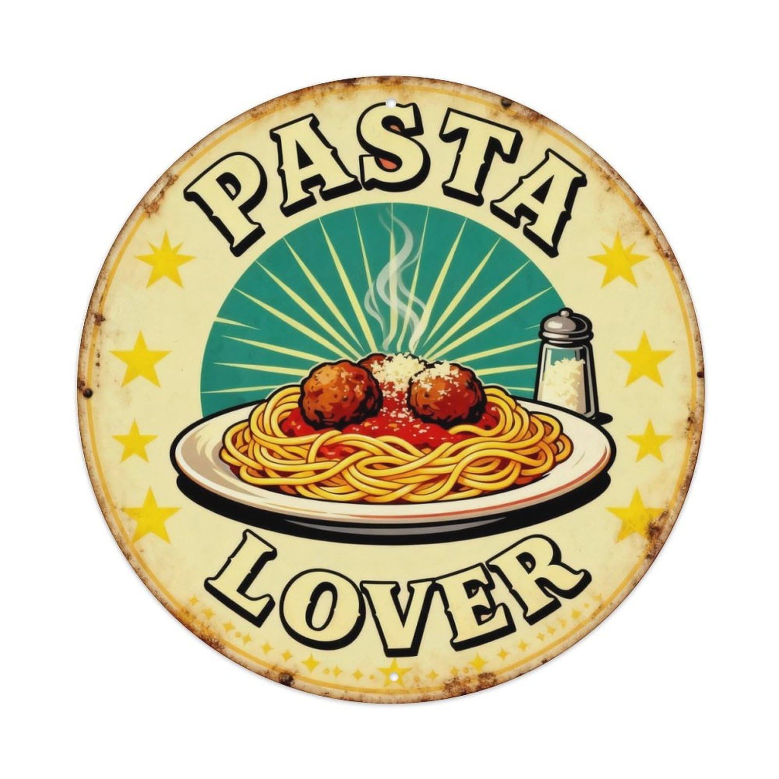 Pasta Lover Kitchen Sign Metal Tin Sign Plaque
