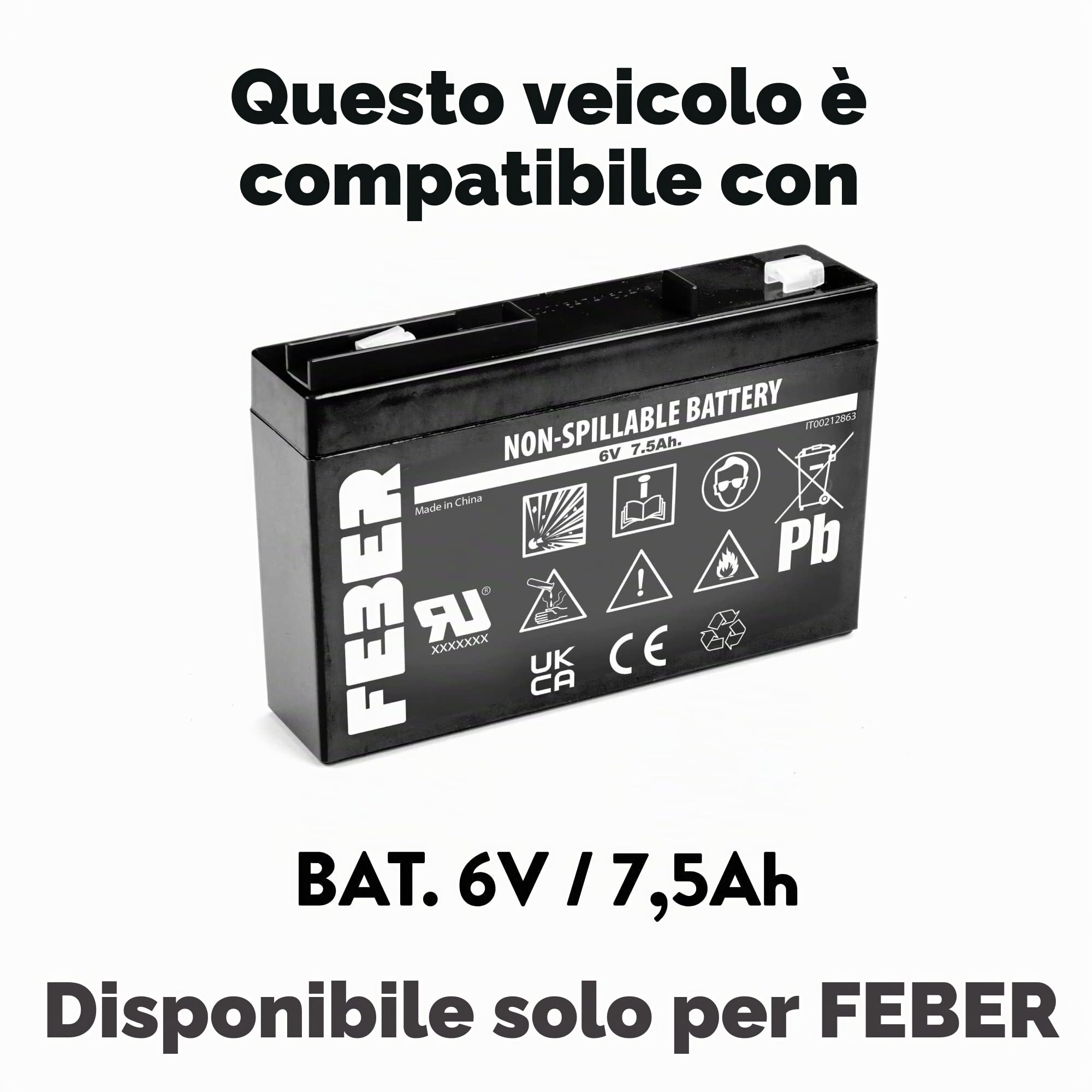 FEBER - Motofeber Turbo Hybrid 6V, Moto a Batteria e Primi Passi, per Bambini e Bambine a Partire dai 3 Anni, Famosa (800013781)