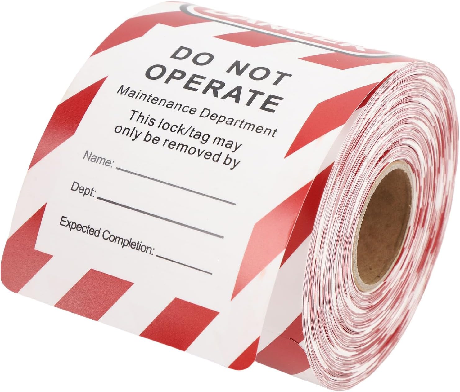 Fabater Lockout Tagout, Tear Safety, Danger Barricade Tag with Perforated Hole for Equipment Maintenance