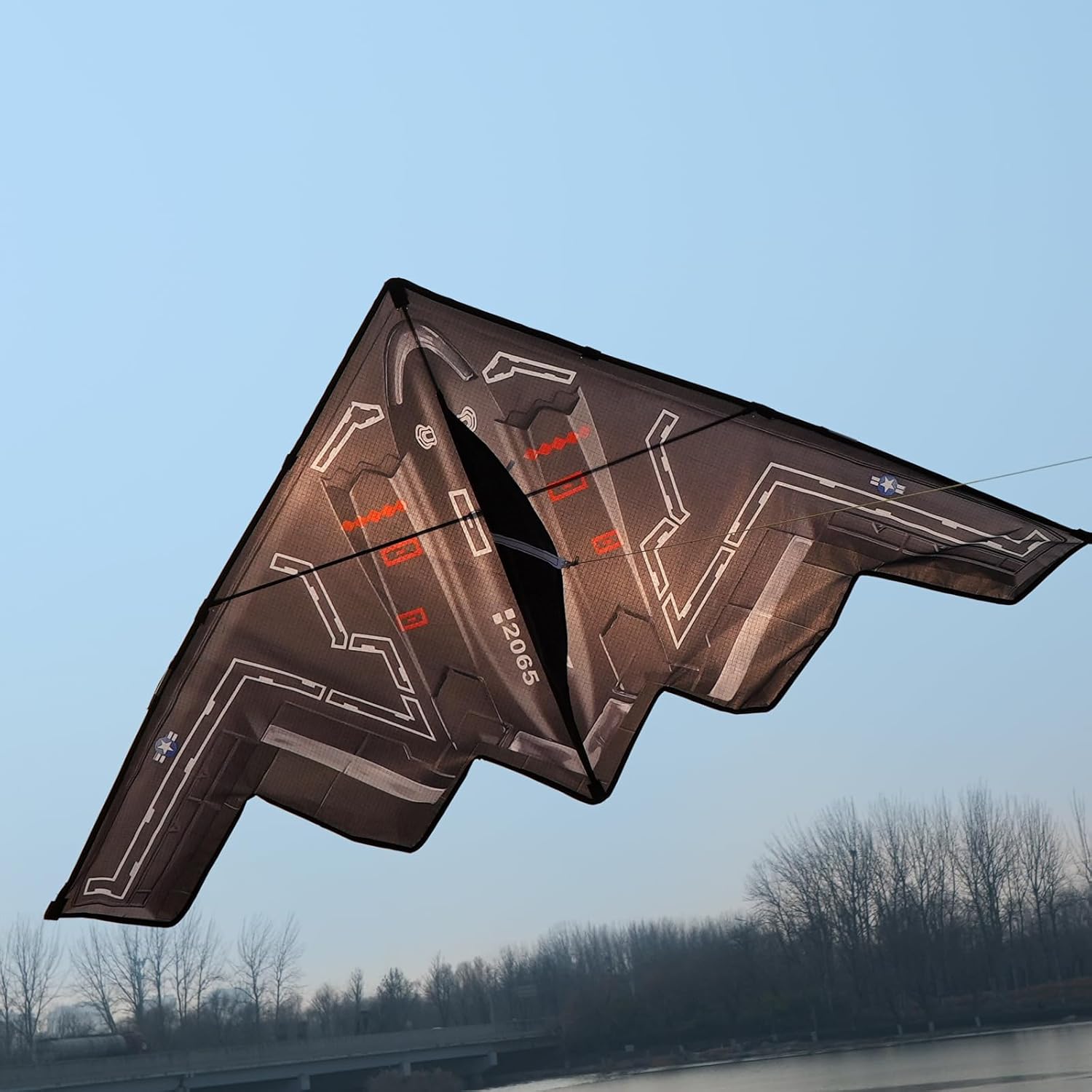 Hengda Kite Airplane Kite,for Kids and Adults,Plane Kite Easy to Fly,Excellent Fabric and Structure Design,The Pictures are Beautiful in high Definition,Suitable for Beginners Black