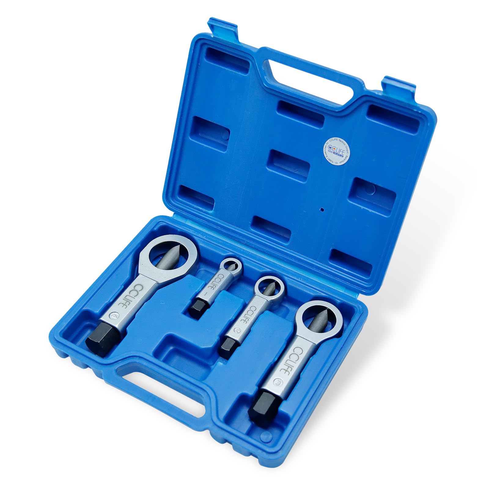 CCLIFE Spaccadadi 4 Pezzi 9-27mm Set di Estrattori Dadi Dado Splitter Strumento di Smontaggio per la Rimozione del Dado