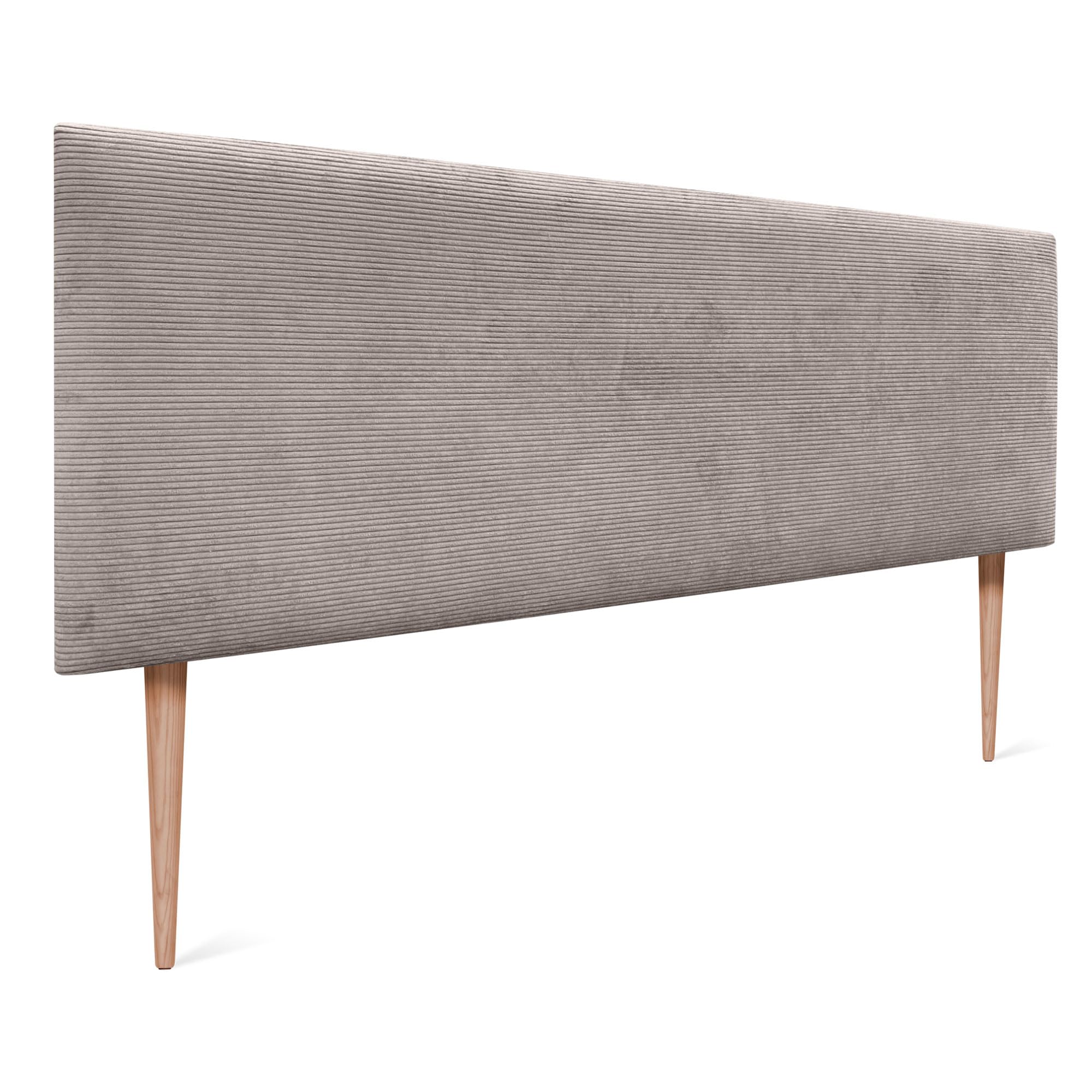 DHOME Kopfteil aus einfarbigem Cord mit Beinen hohe Qualität modernes gepolstertes Kopfteil Luxus-Bett gepolstertes Schlafzimmer (Braun, 150 cm)