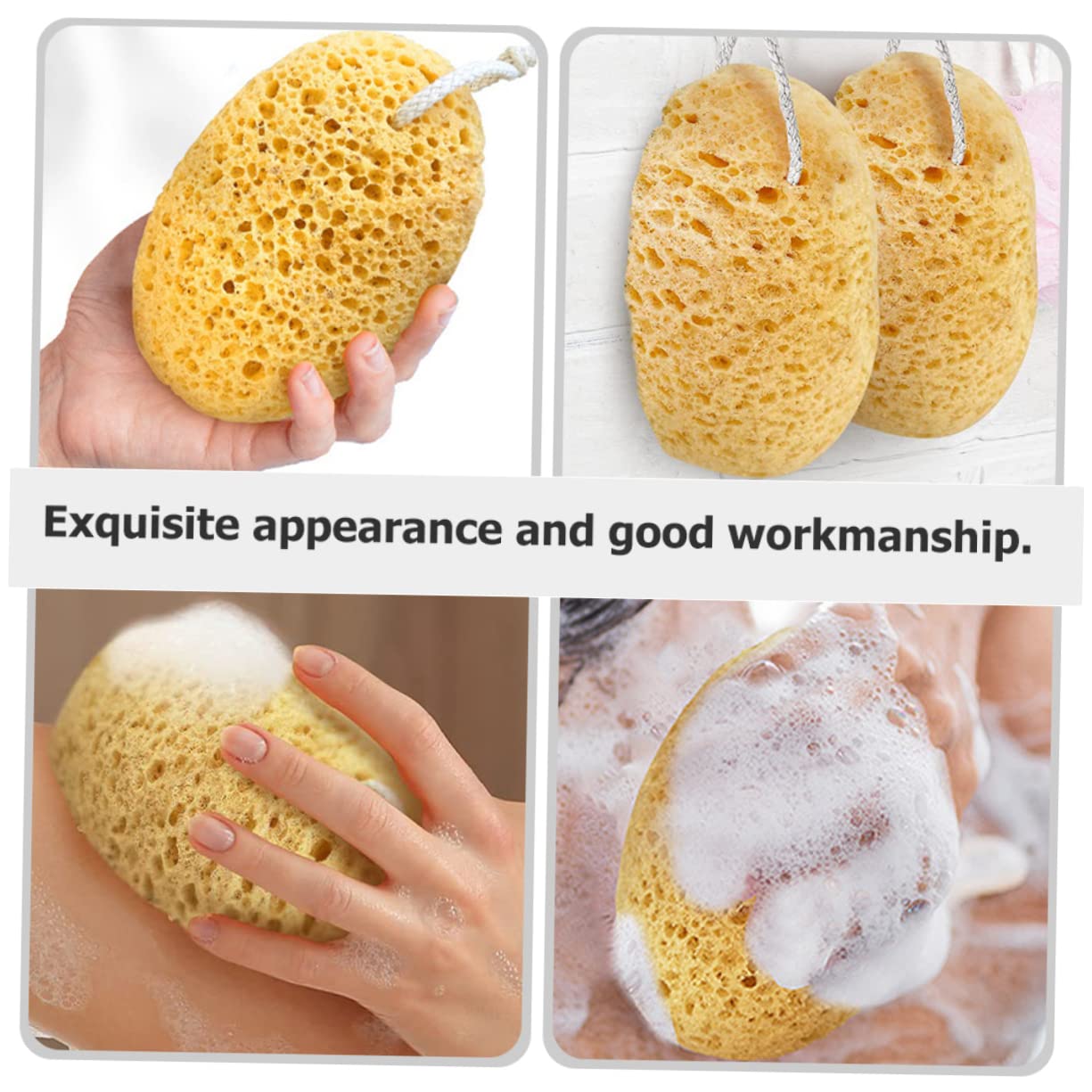 Healeved 8piezas Esponjas De Baño Exfoliantes Esponjas Suaves y Absorbentes Para Ducha Limpieza Profunda y Cuidado Piel Diseño Ergonómico y Lazo Para Secado Rápido