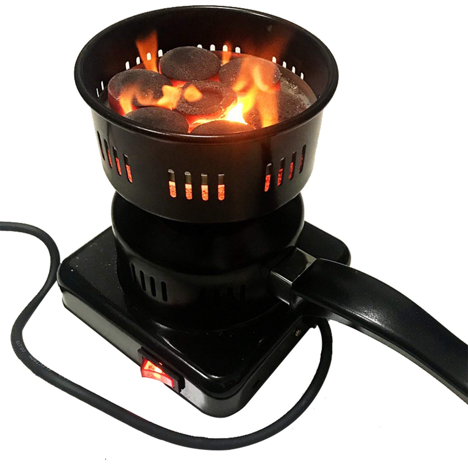 Multipurpose Shisha Charcoal Starter Set,BBQ Fire Electric Burner, Stainless Steel Coating, Fast Heating Technology for Hookah Charcoal Burner,220V
