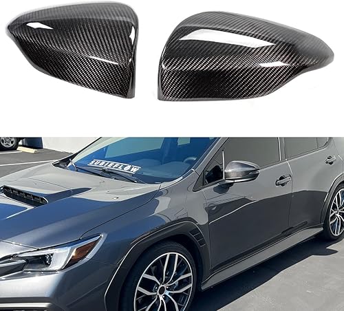 Cubiertas de espejo retrovisor de fibra de carbono real totalmente seca, superposiciones compatibles con Subaru WRX VB 2022, 2023, 2024