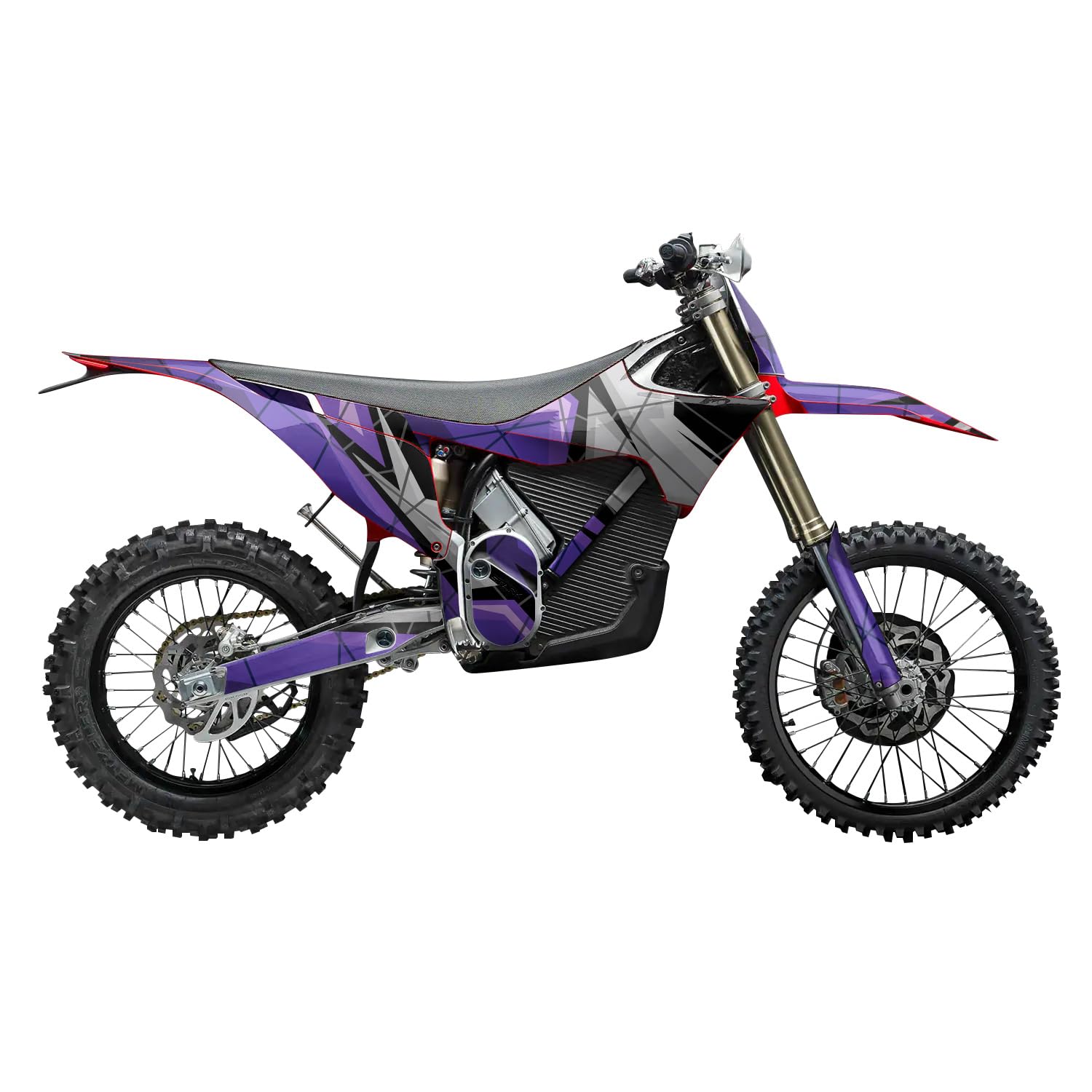Stark Varg MX 2023-2025 Graphics Kit Wrap - Polygon Grunge Purple - Varg MX Skin - Premium 3M Vinyl Protective Wrap Decal Cover - Easy to Apply | Crafted in The USA by MightySkins