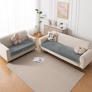 HOKIPO 'Diamond Plush' Premium Quilted Sofa Cover 3 Seater and 2 Seater Set with Anti-Slip Backing, Grey (AR-5897+AR-5899- Price In India