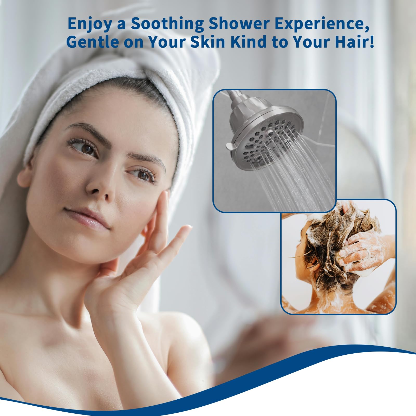 Cabezal de ducha filtrado, cabezal de ducha filtrado de alta presión para una piel más saludable del cabello, reduce la caída del cabello, protege el cabello teñido, calma la piel seca, reduce