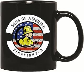 Gift Declaration of Courage Pride and Honor for US Firefighter 11oz 15oz Black Coffee Mug